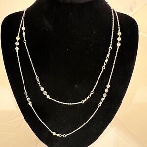 Silver Baublebar 2 layer necklace